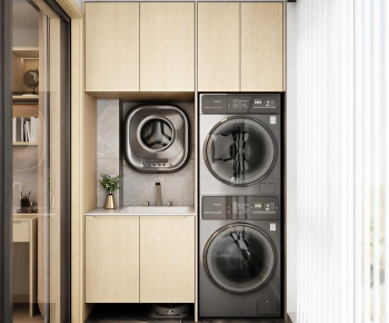 Modern Balcony Laundry Room-ID:114889161