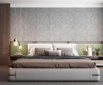Modern Double Bed-ID:321650034