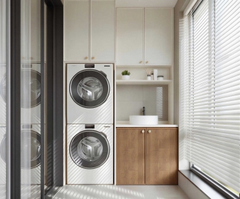 Modern Balcony Laundry Room-ID:564127923