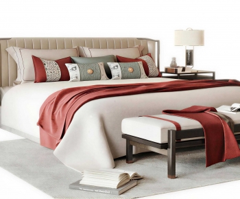 New Chinese Style Double Bed-ID:609167104