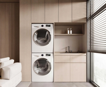 Modern Balcony Laundry Room-ID:934915075