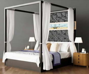 Modern Double Bed-ID:670300017