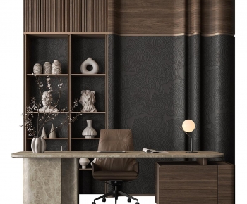 Modern Office Desk And Chair-ID:752047061
