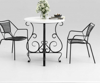 Retro Style Leisure Table And Chair-ID:736934901