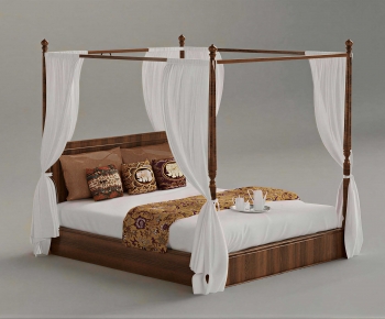 Southeast Asian Style Double Bed-ID:884955889