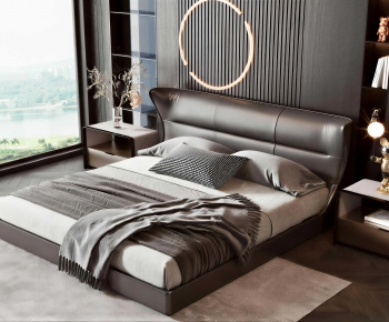 Modern Double Bed-ID:552203893