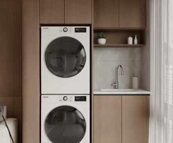 Modern Balcony Laundry Room-ID:377497911