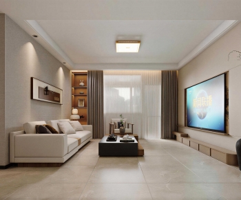 New Chinese Style A Living Room-ID:533588893