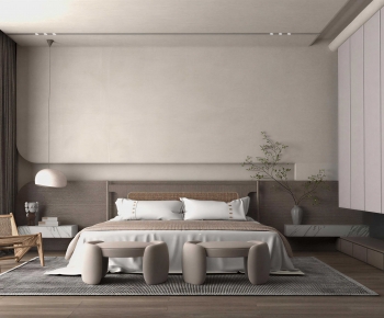 Wabi-sabi Style Bedroom-ID:185234077