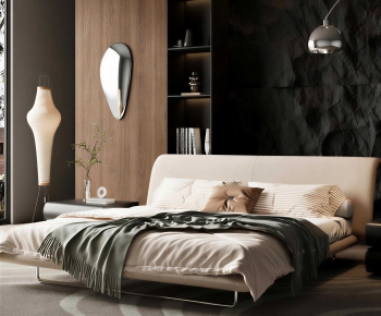 Modern Double Bed-ID:596740967