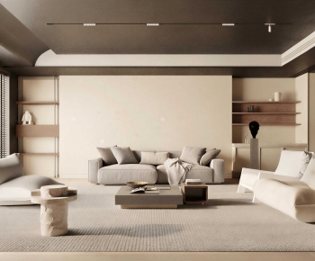 Wabi-sabi Style A Living Room-ID:427880334