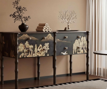 New Chinese Style Side Cabinet-ID:711184028