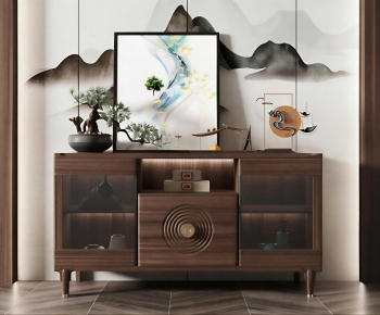 New Chinese Style Side Cabinet-ID:544863949