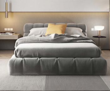 Modern Double Bed-ID:885406974