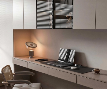 Modern Computer Desk And Chair-ID:617259982