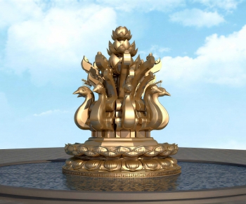 New Chinese Style Sculpture Sketch-ID:471091037