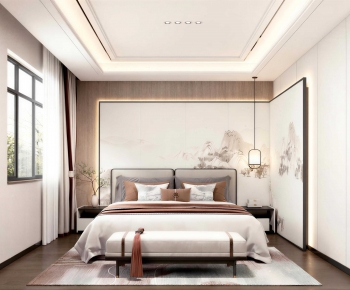 New Chinese Style Bedroom-ID:994534974