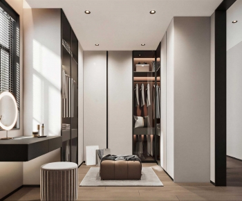Modern Clothes Storage Area-ID:412322049
