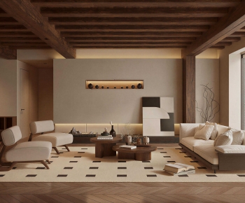 Wabi-sabi Style A Living Room-ID:947355994