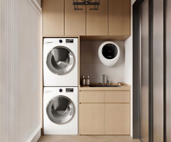 Modern Balcony Laundry Room-ID:329972031