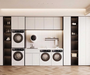 Modern Laundry Cabinet-ID:128129014