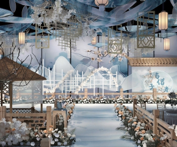New Chinese Style Banquet Hall-ID:504842044