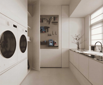 Modern Balcony Laundry Room-ID:872904065