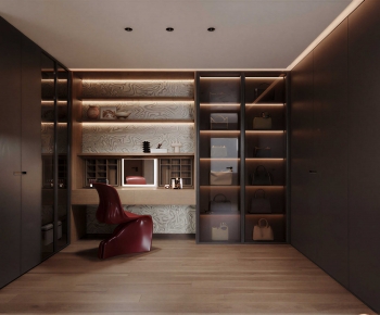 Modern Clothes Storage Area-ID:660846955