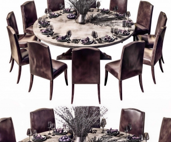 American Style Dining Table And Chairs-ID:849240067
