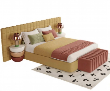 Modern Double Bed-ID:529716014