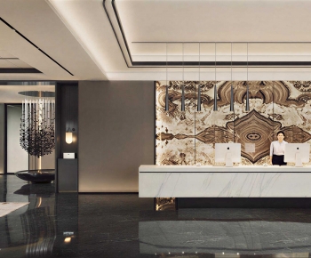 Modern Office Reception Desk-ID:881176951
