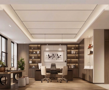 New Chinese Style Manager's Office-ID:723548897