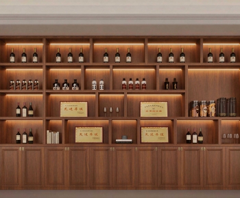 New Chinese Style Wine Cabinet-ID:689613106