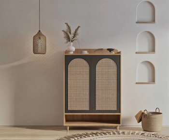 Wabi-sabi Style Shoe Cabinet-ID:132795105