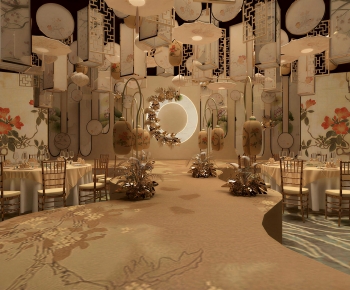 New Chinese Style Banquet Hall-ID:295061119
