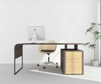 Modern Office Desk And Chair-ID:603513967