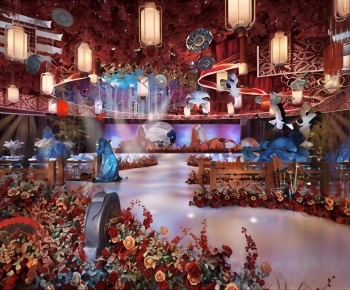 New Chinese Style Banquet Hall-ID:611452104