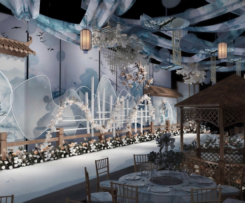 New Chinese Style Banquet Hall-ID:741885905