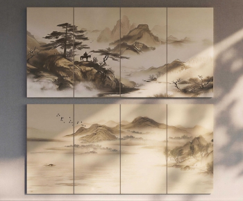 New Chinese Style TV Wall-ID:504333976
