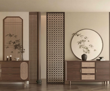 New Chinese Style Entrance Cabinet-ID:166666031