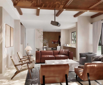 Wabi-sabi Style A Living Room-ID:537854913