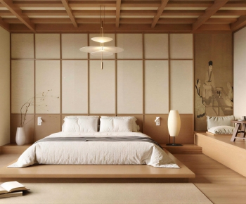 Japanese Style Bedroom-ID:499877934