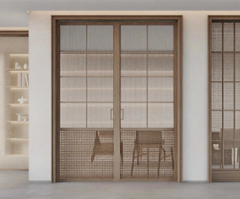 Wabi-sabi Style Sliding Door-ID:764760979