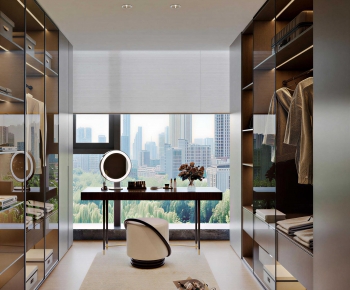 Modern Clothes Storage Area-ID:321659092