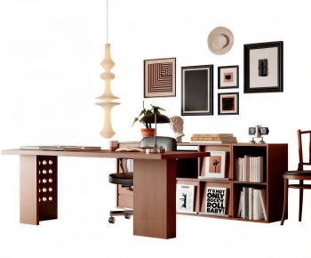 Modern Computer Desk And Chair-ID:891927962
