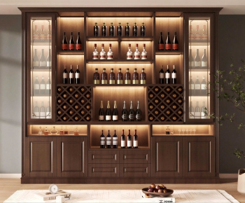 New Chinese Style Wine Cabinet-ID:356800083