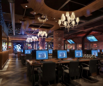 Industrial Style Internet Cafe-ID:749630967