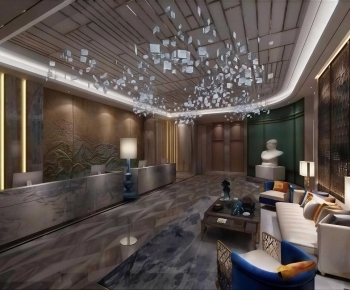 New Chinese Style Lobby Hall-ID:370657925