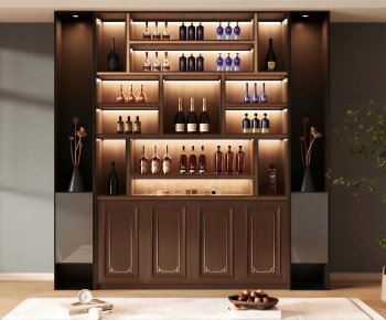 New Chinese Style Wine Cabinet-ID:491045006