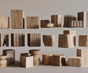Wabi-sabi Style Stool-ID:213721045
